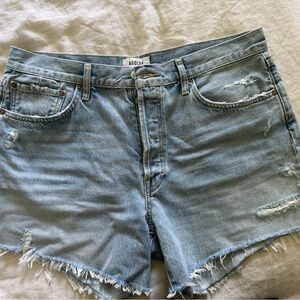 AGOLDE Parker Long Cutoff shorts in color Swapmeet